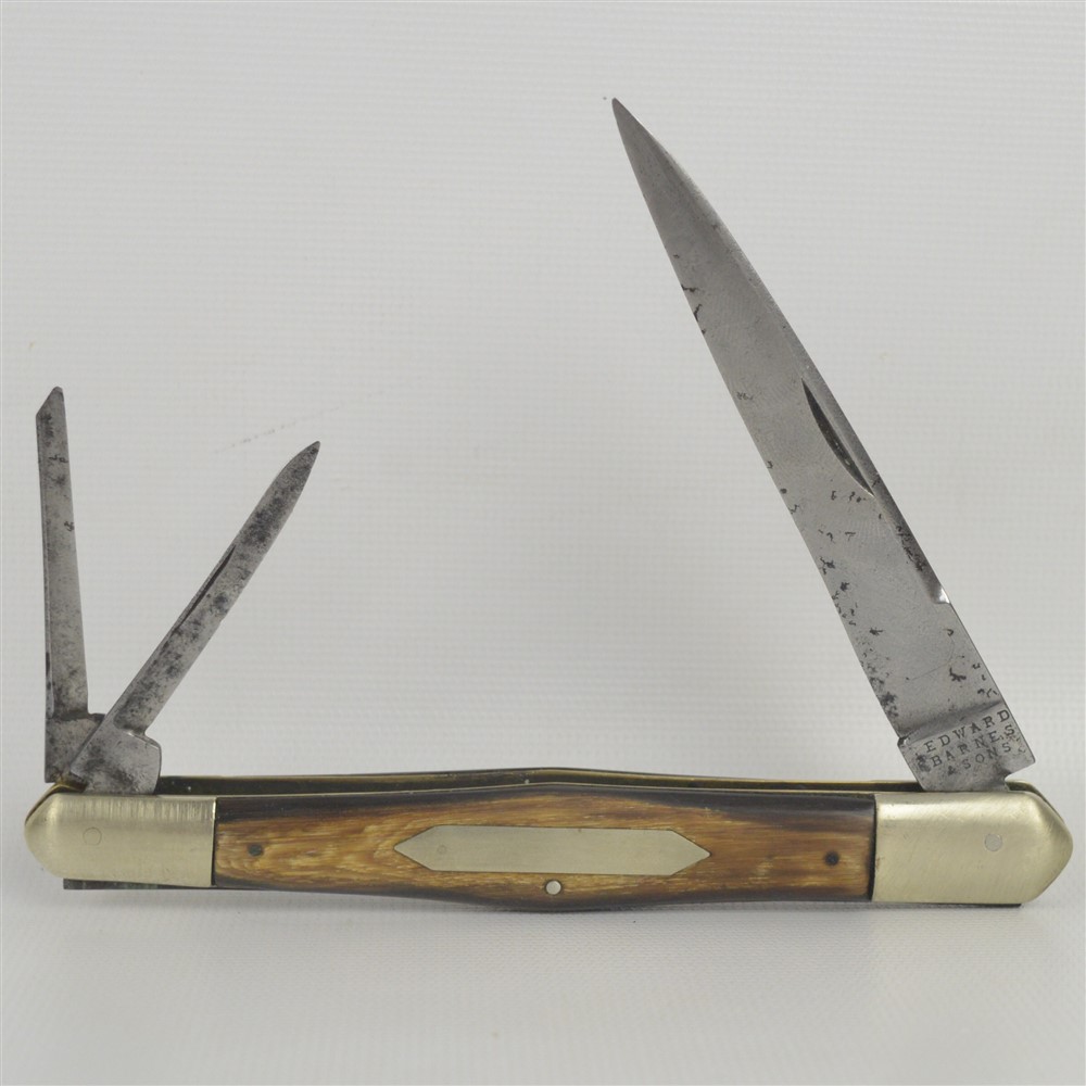 Antique Mid 19th Century Edward Barnes & Sons 9.25″ Needlepoint Folding