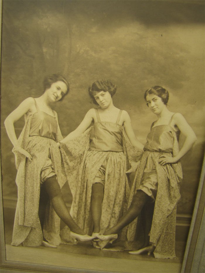 Antique Photograph Portland Dance Trio by Hanson Studio