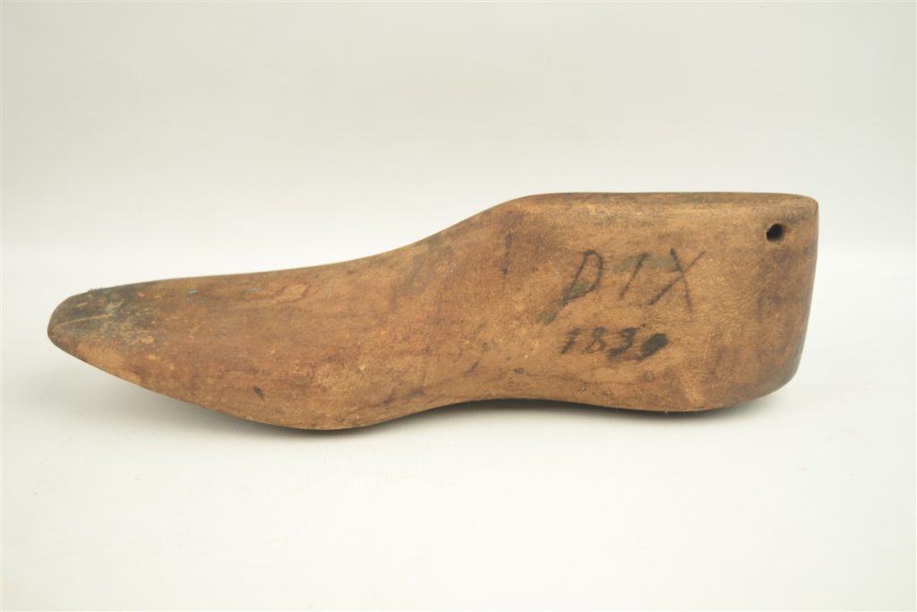 Primitive Cobblers Wooden Shoe Antique 19th Century Last Marked 1839