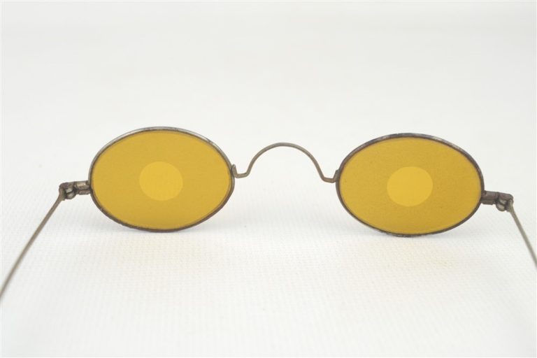 Antique 19th Century Shooter Scenery Spectacles Sunglasses Metal Frames