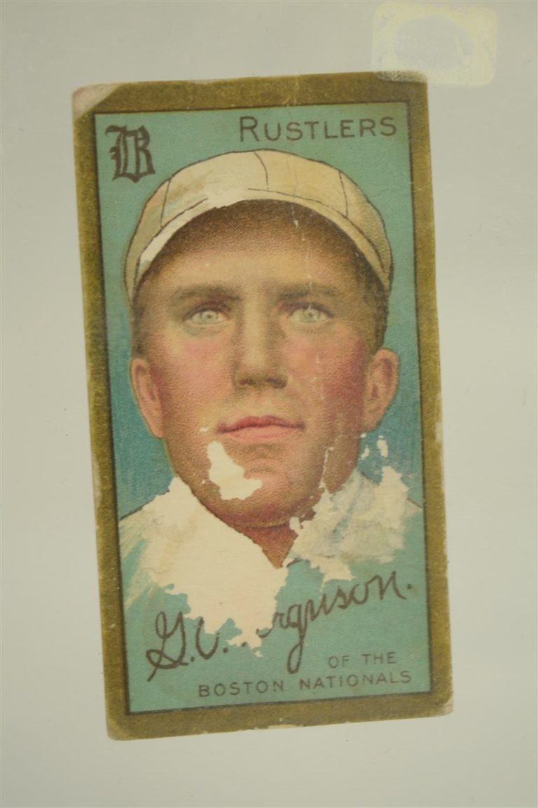 Antique 1911 Tobacco Boston Rustlers Baseball Cigarette Card GC Ferguson