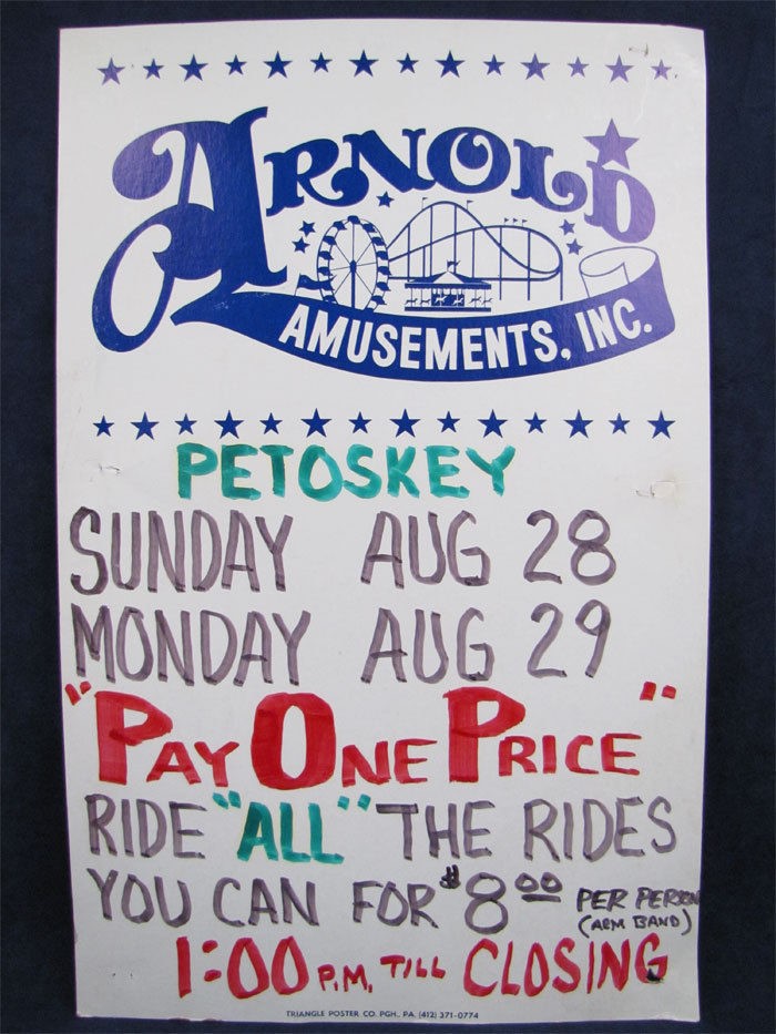Petoskey Michigan Carnival Fair Festival Poster Rides