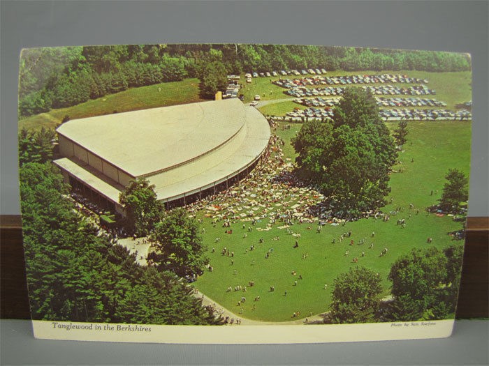 '72 Color Postcard Tanglewood in the Berkshires Concert