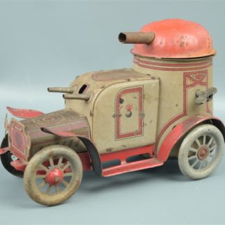 Antique C 1920s Tin Wind Up Whirligig Clown W Propeller George Levy Germany